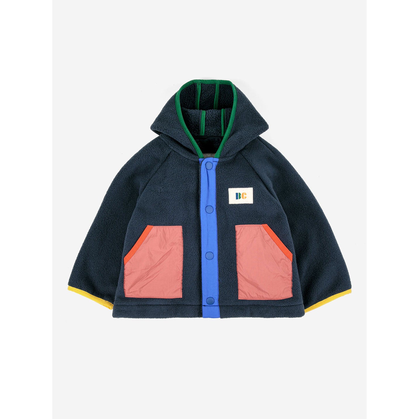 Bobo Choses Color Block Polar Hooded Baby Jacket