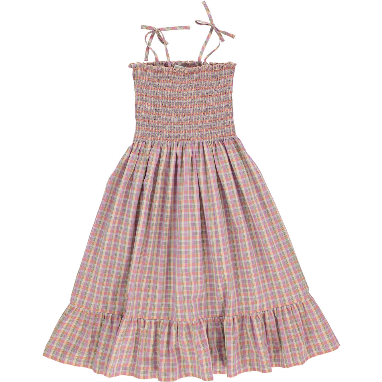 Bebe Organic Blossom Check Alice Dress