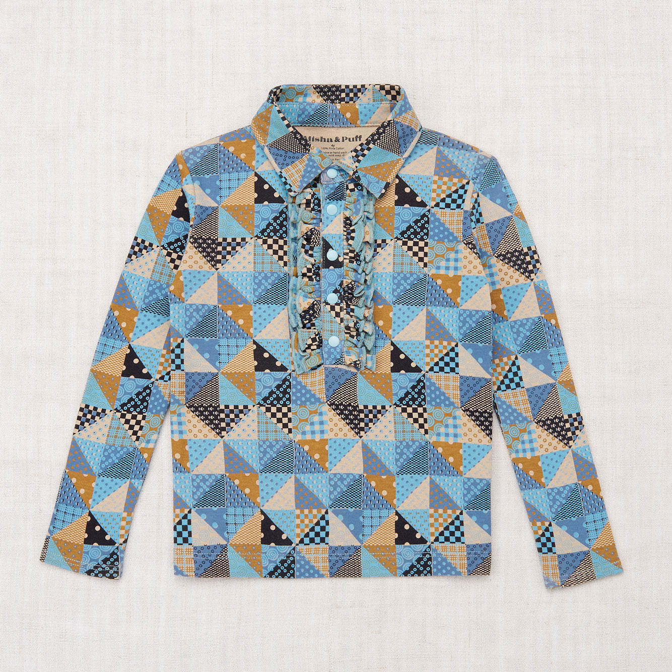 Misha and Puff Beau Shirt - Lake Patchwork