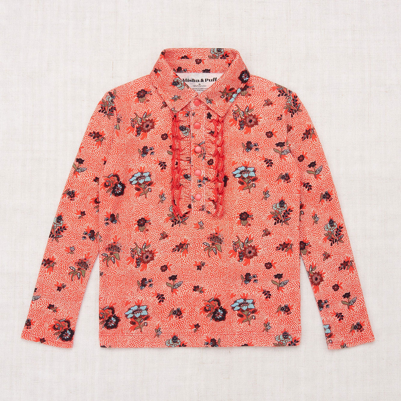 Misha and Puff Beau Shirt - Red Flame Holyoke Floral