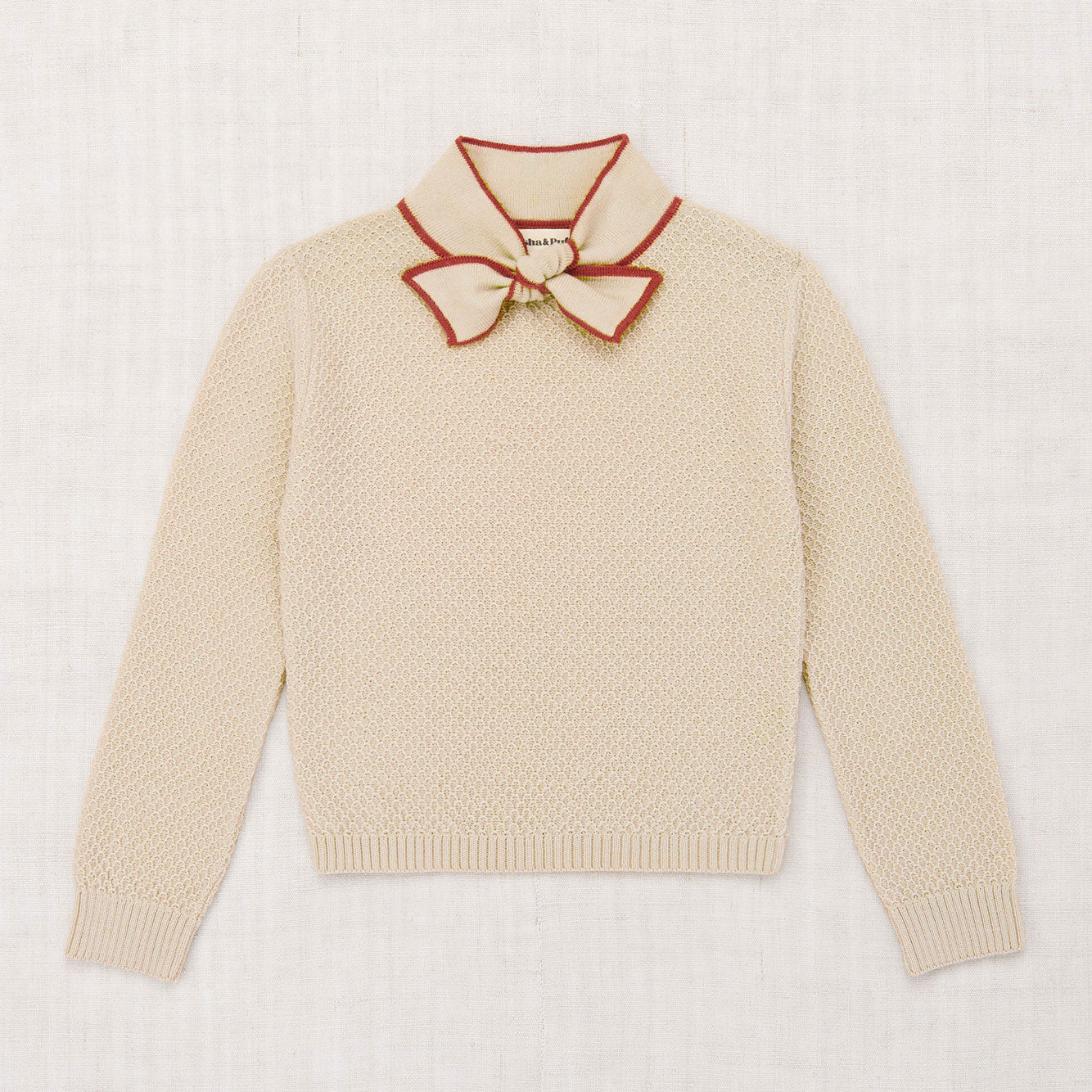 Misha and Puff Bow Scout Sweater - Alabaster