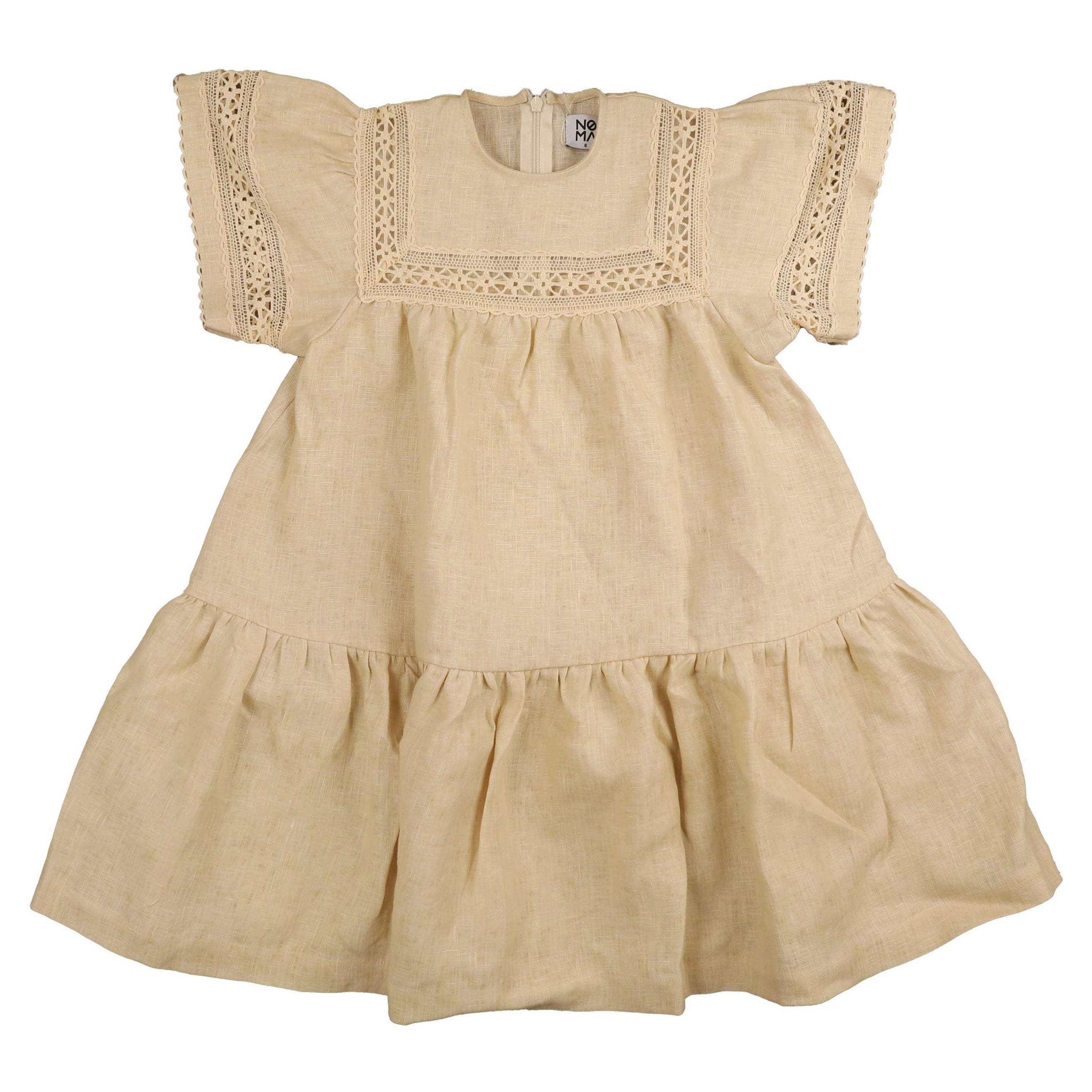 Noma Oatmeal Ribbon Detail Dress