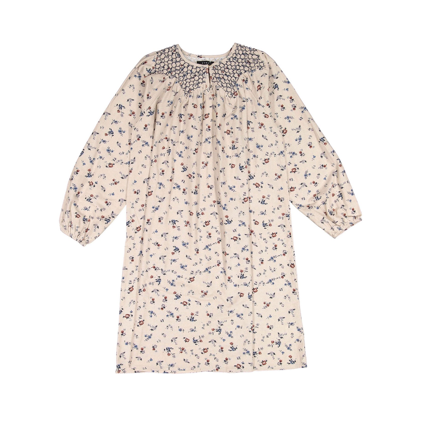 ROWE Beige Floral Smock Yoke Dress – Ladida