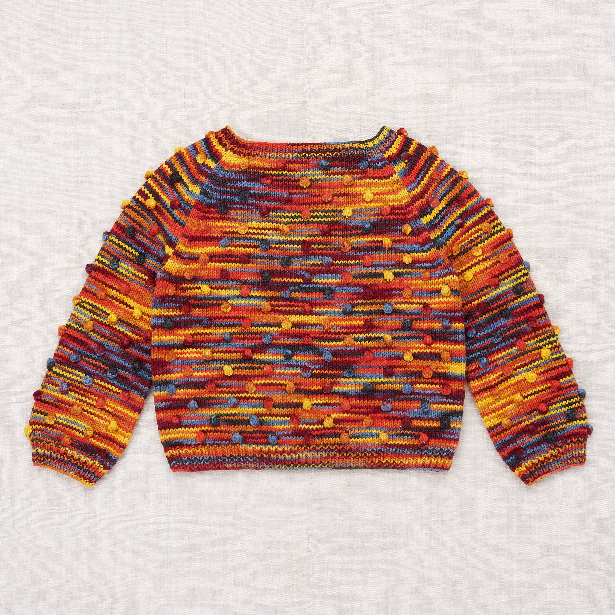 Misha and Puff Popcorn Sweater - Primary Space Dye