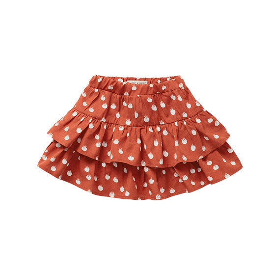 Sproet and Sprout Tuscany Red Tomato Print Layered Skirt Ladida