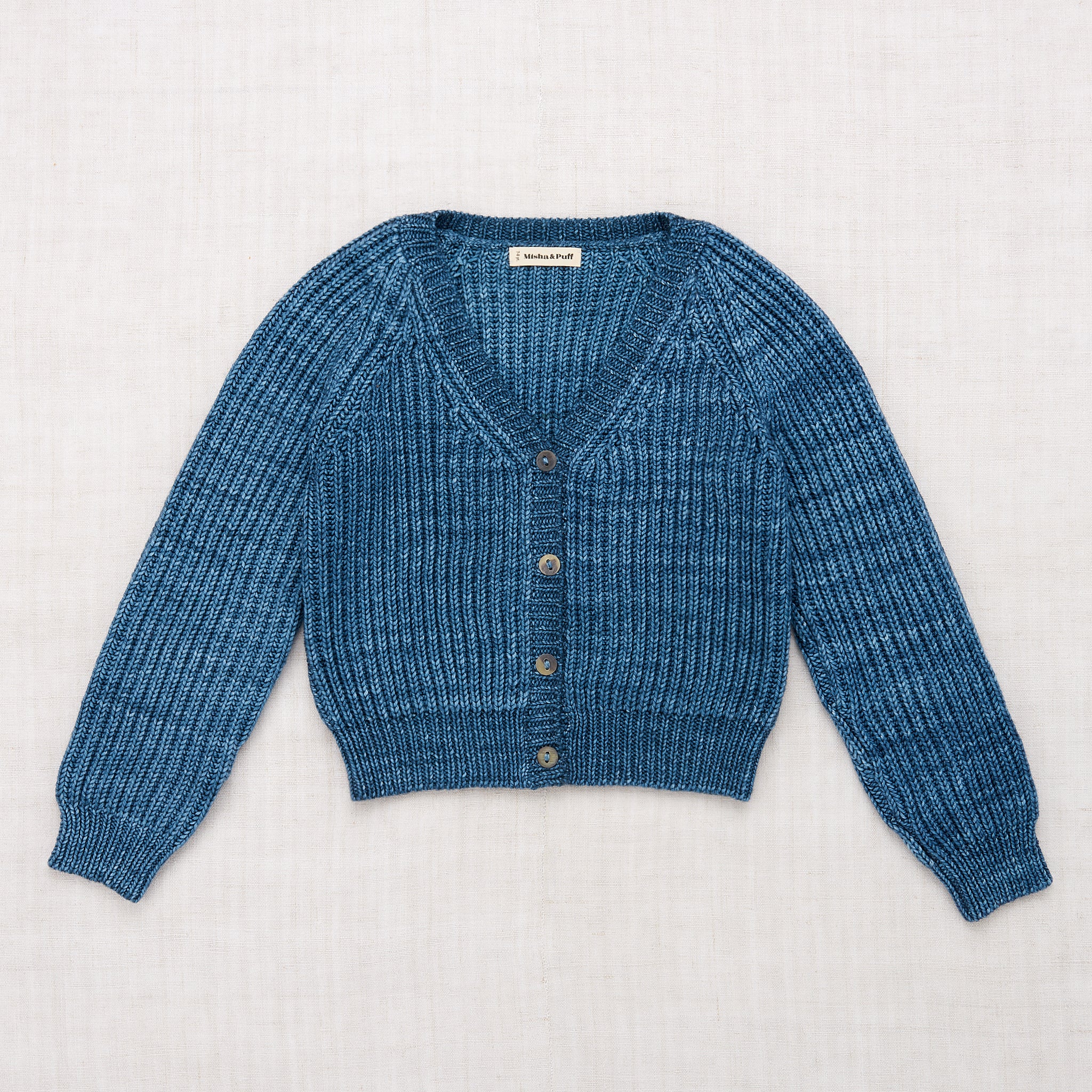 Misha and Puff Fisherman Rib Everyday Cardigan - Dusk