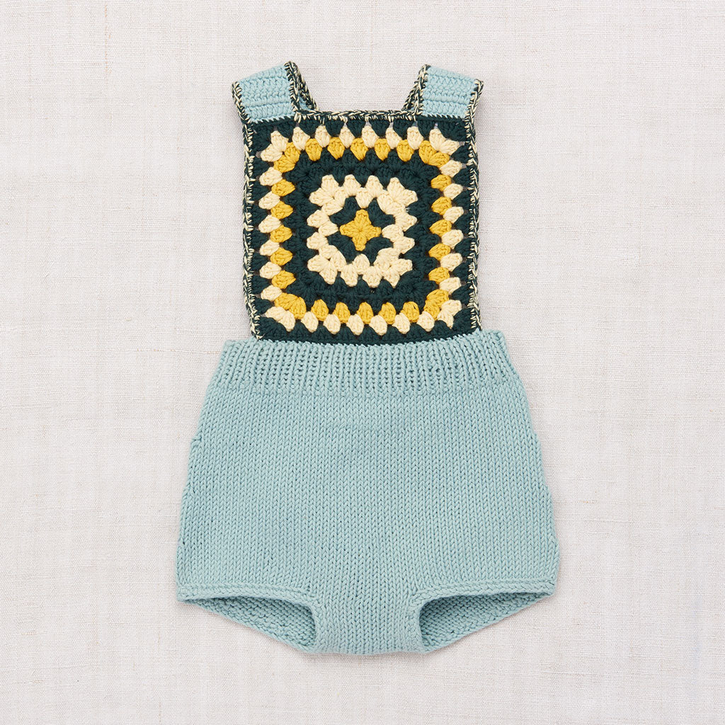 Misha & Puff Faded Indigo Sand Castle Sunsuit