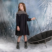 Noma Black Smocked Yolk Dress