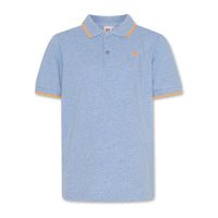 AO76 Heather Blue Carter Logo Polo