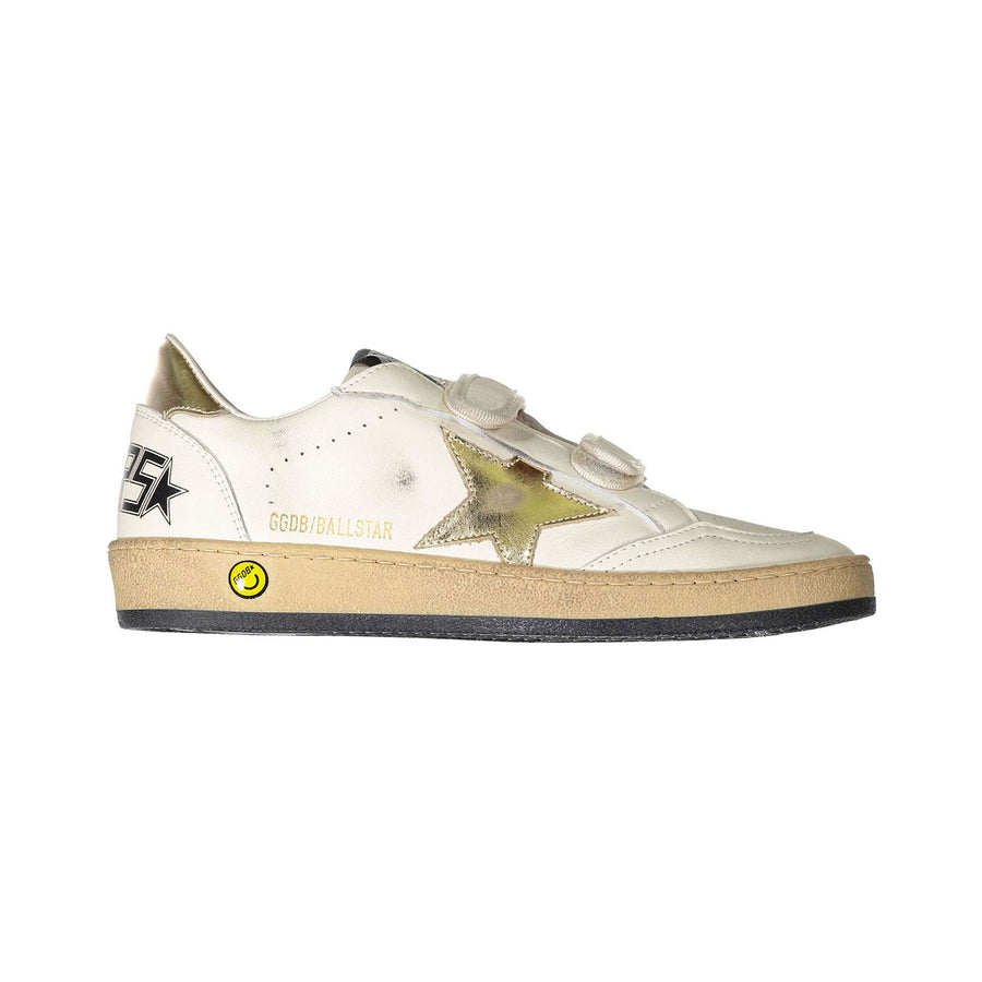 Golden Goose White/Gold Ballstar Sneakers