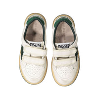 Golden Goose White/Green Ballstar Strap Sneakers