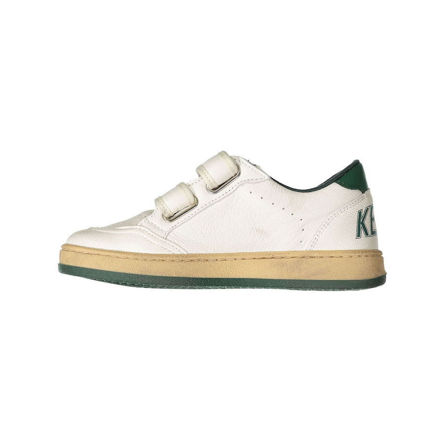 Golden Goose White/Green Ballstar Strap Sneakers