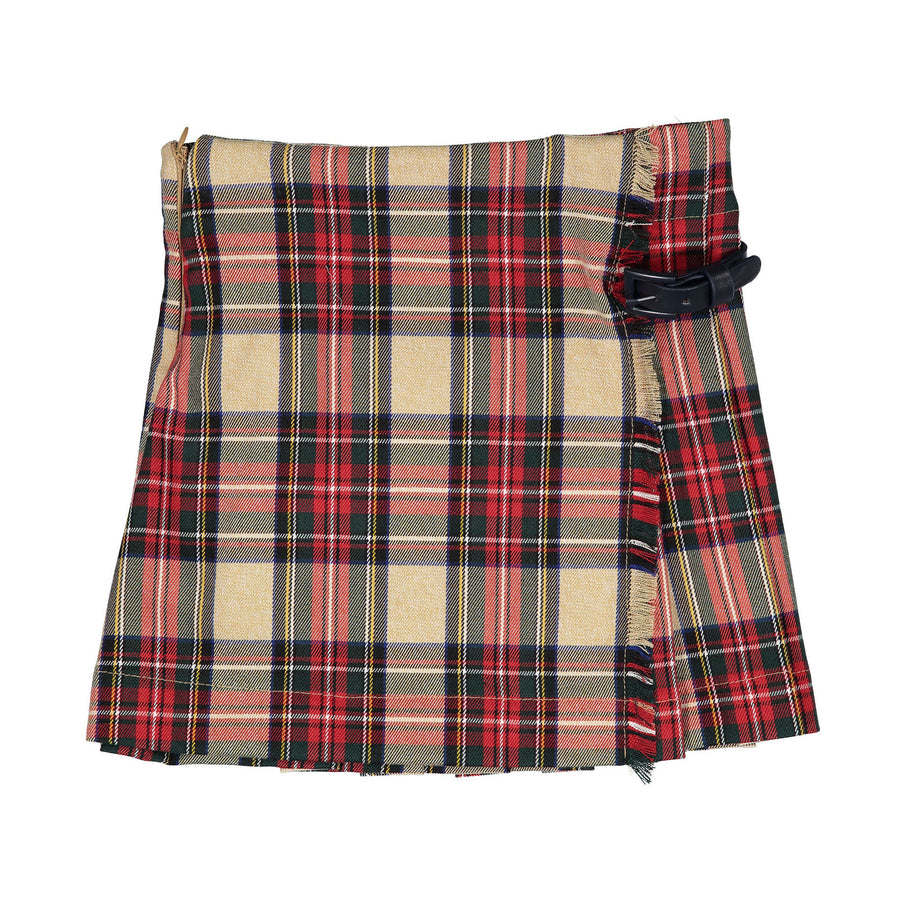 Piccola Ludo Red Plaid Skirt