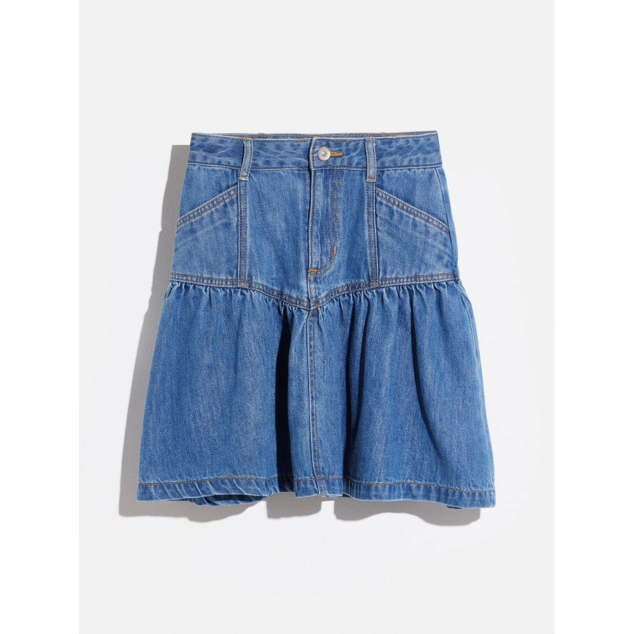 Bellerose Light Blue Bleach Pekies Skirt