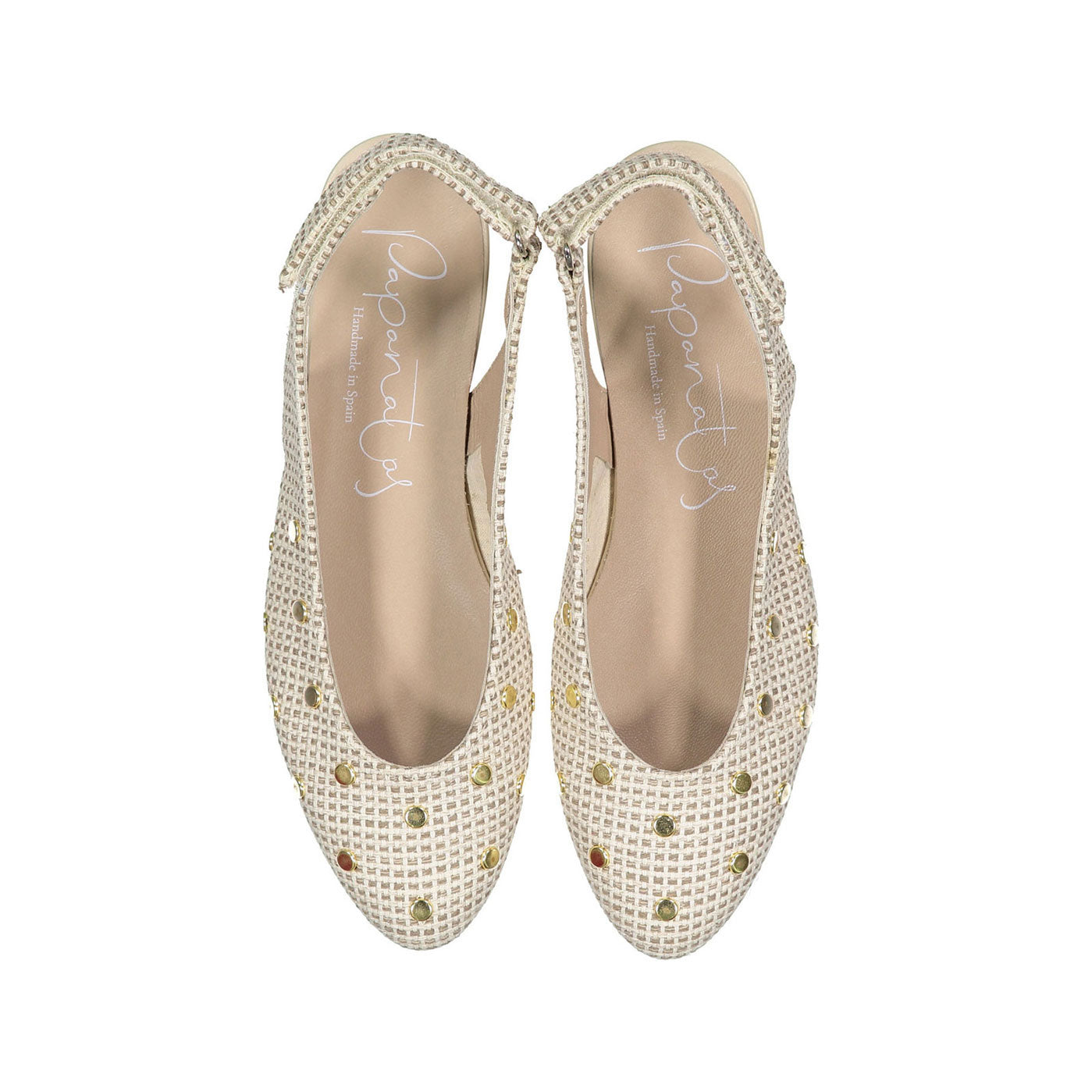 Papanatas Gold Croc Open Back Flats – Ladida