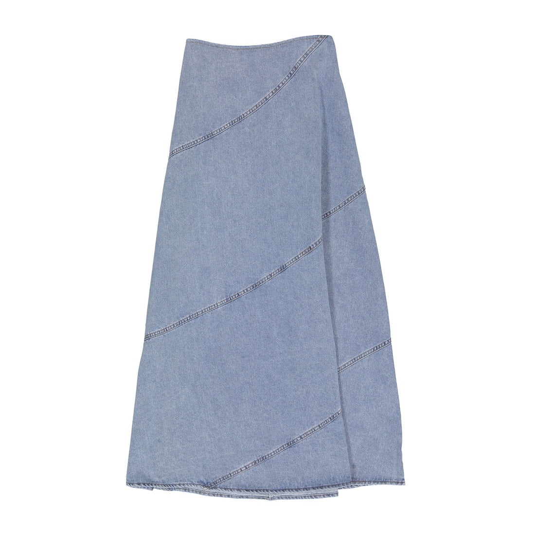 Ava Jeans Blue Wash Flared Skirt