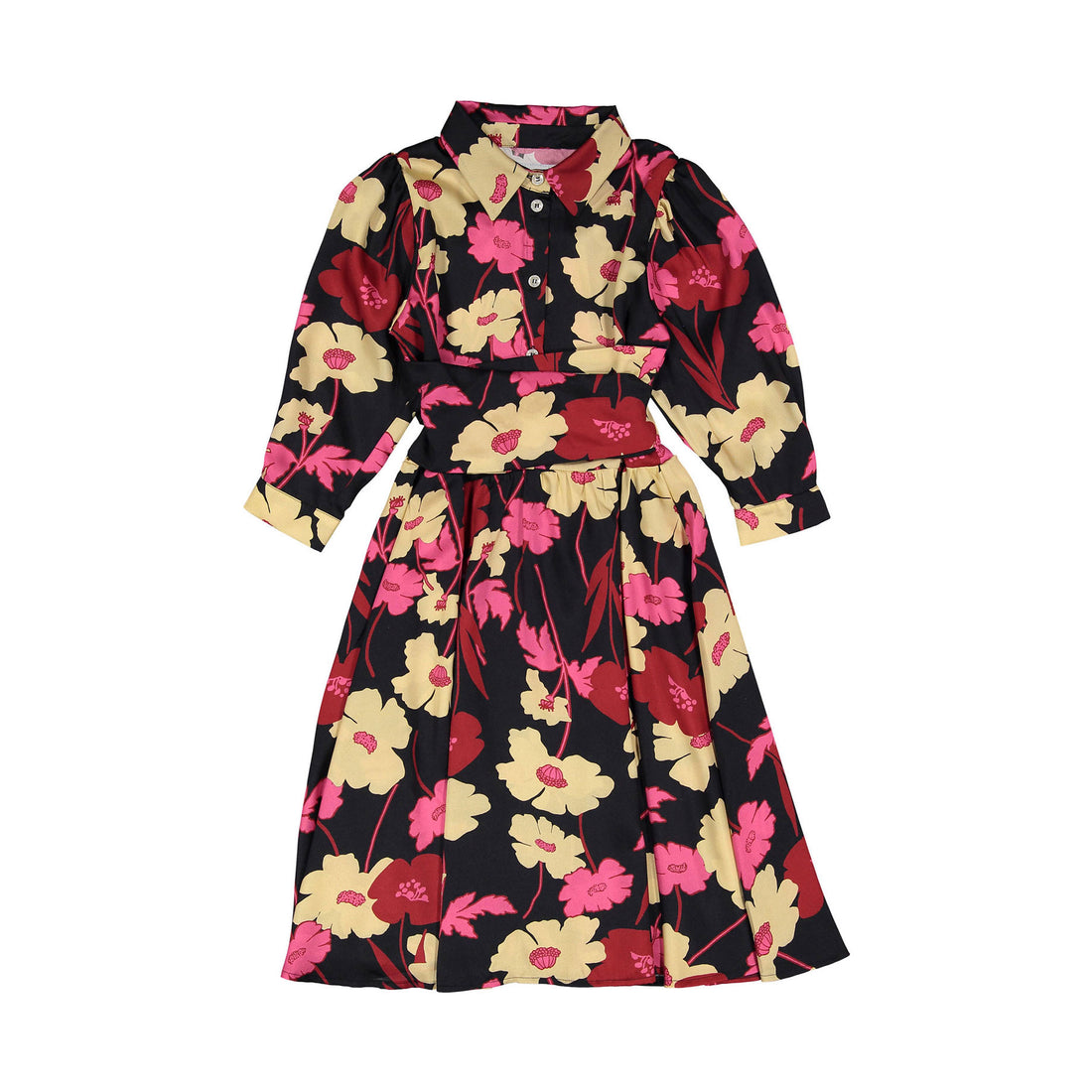 Christina Rohde Black/Fuchsia Floral Dress