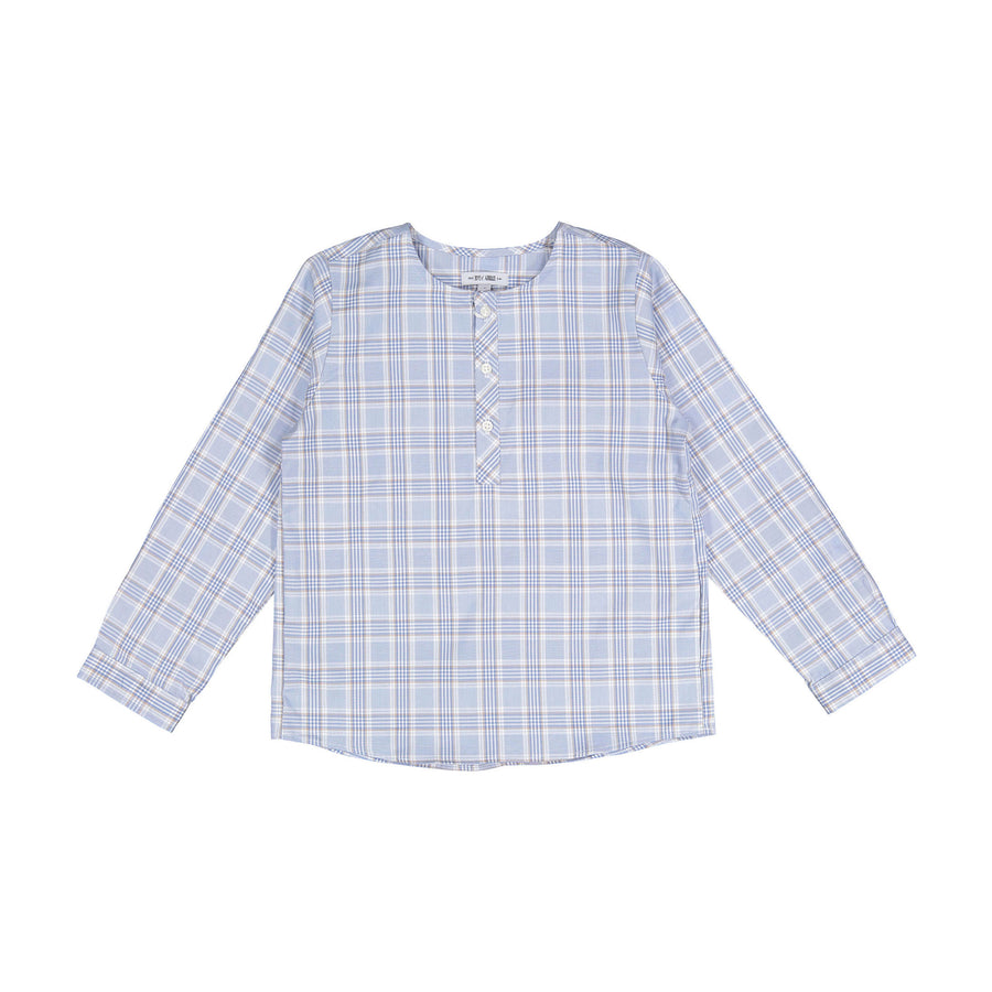 Boys and Arrows Blue Plaid Long Sleeve Tunic