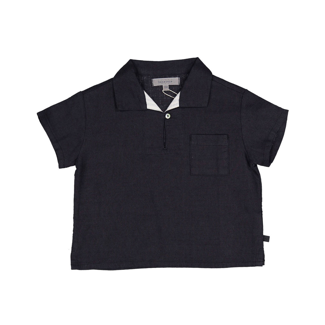 Bene Bene Dark Navy Linen Blend Baby  Shirt