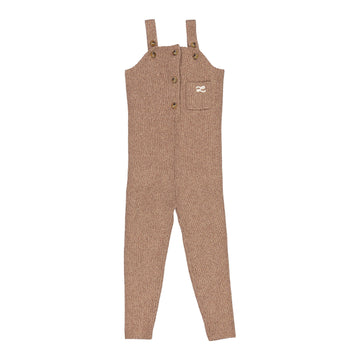  Caramel Marl Knit Long Romper