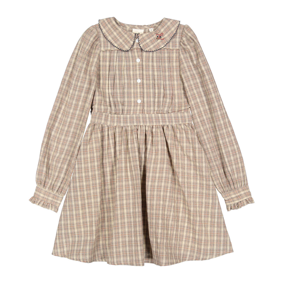 L by Ladida Taupe Plaid Dress