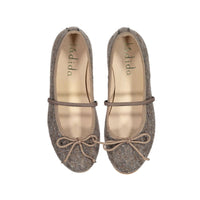 Ladida Shoes Brown Wool Speckled Mary Janes