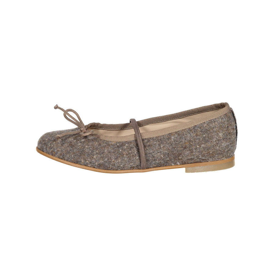 Ladida Shoes Brown Wool Speckled Mary Janes