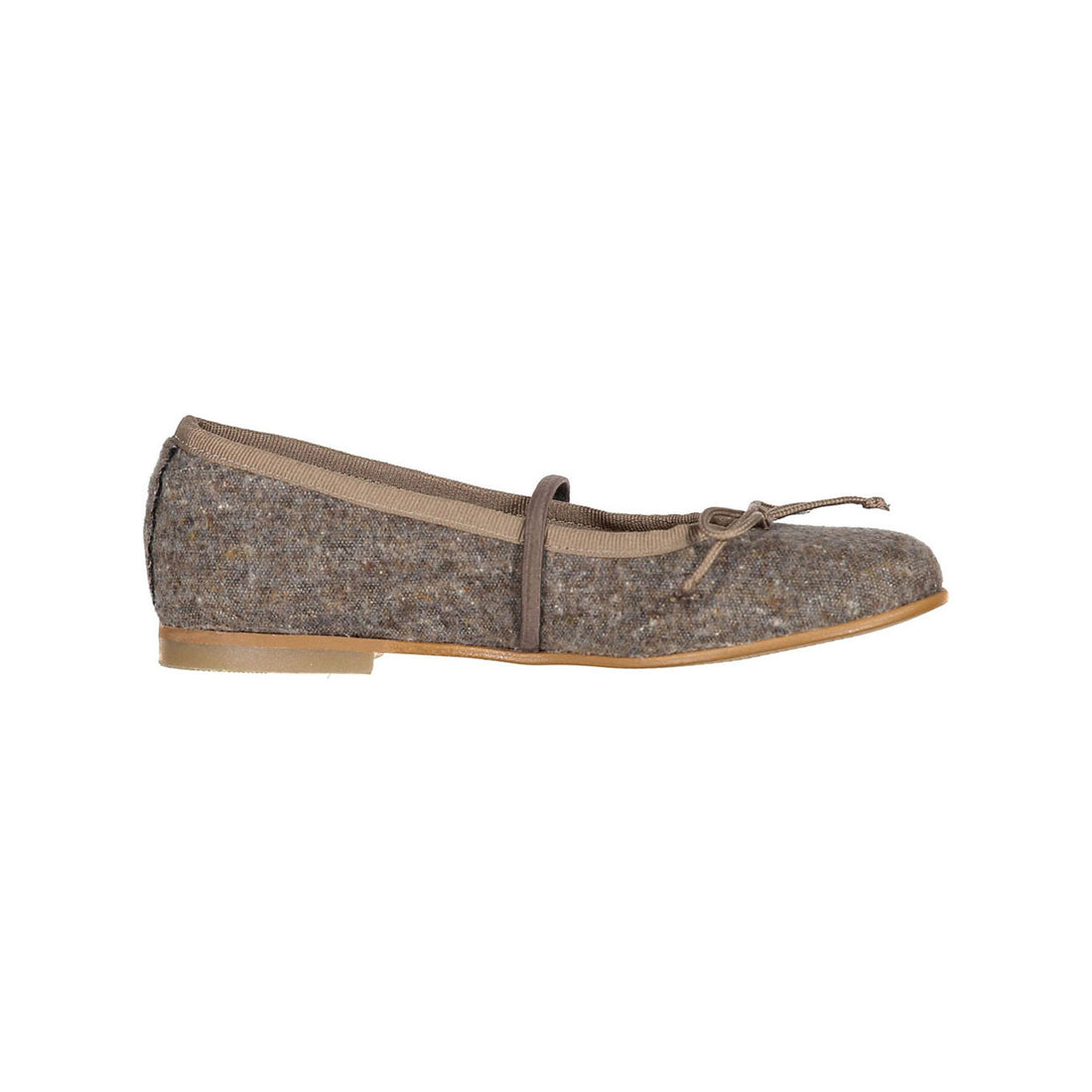 Ladida Shoes Brown Wool Speckled Mary Janes