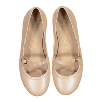 Papanatas Pink Metallic Low Cut Mary Janes