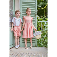 Kidiwi Old Rose Linen Emelyne Dress