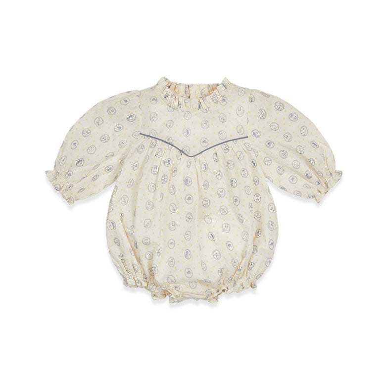 Bene Bene Ecru Abigail Frill Romper