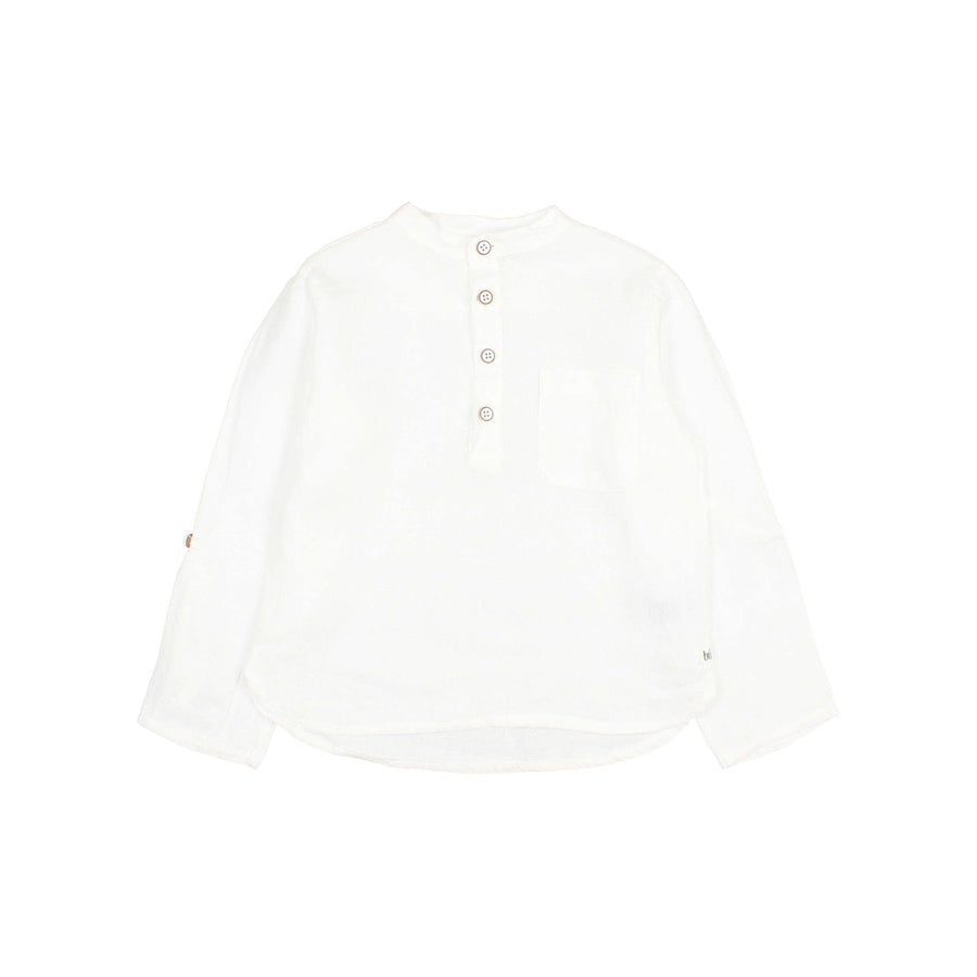 Buho White Linen Kurta Shirt