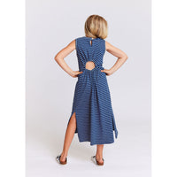 AO76 Indigo Striped London Dress