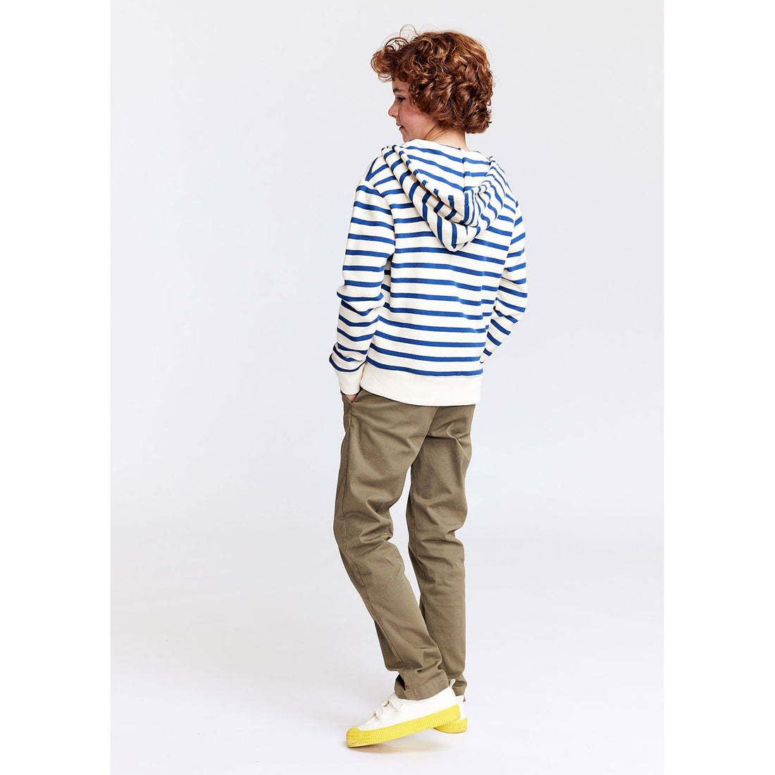 AO76 Estate Blue Striped Norman Zip-Up Hoodie