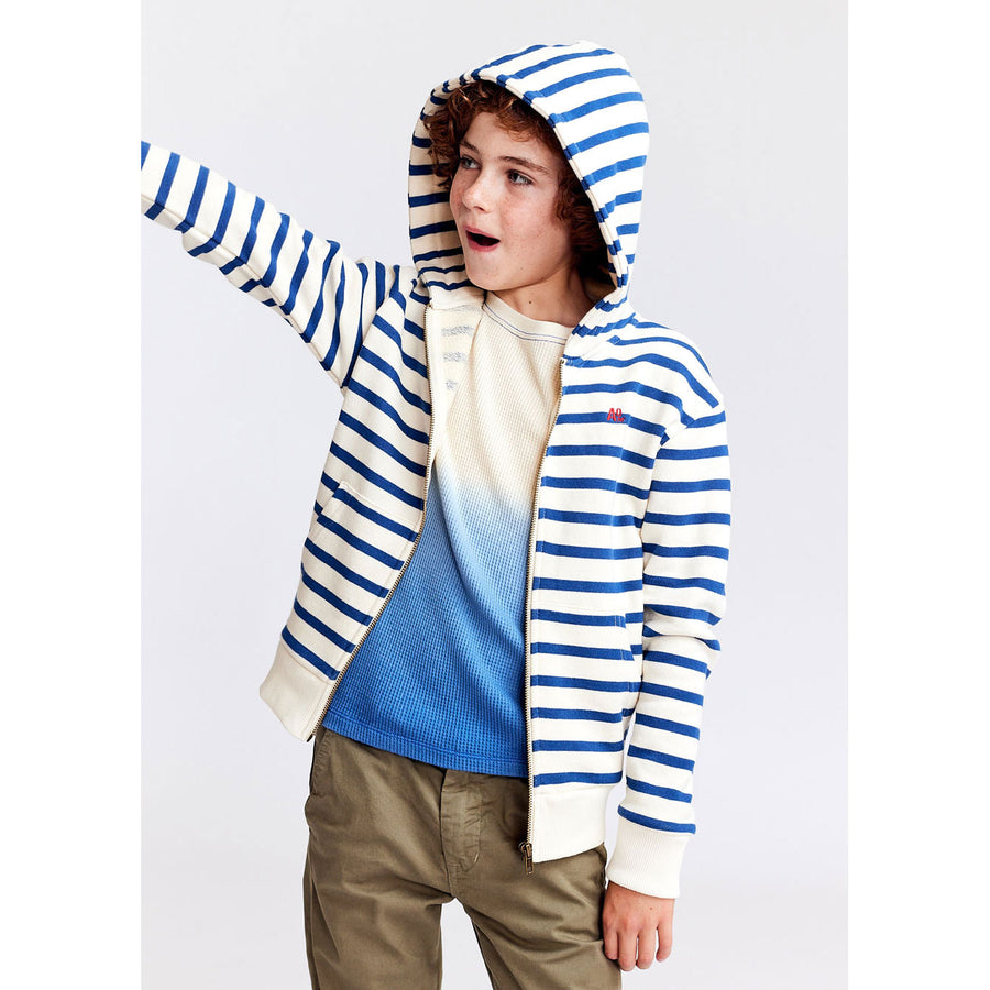 AO76 Estate Blue Striped Norman Zip-Up Hoodie