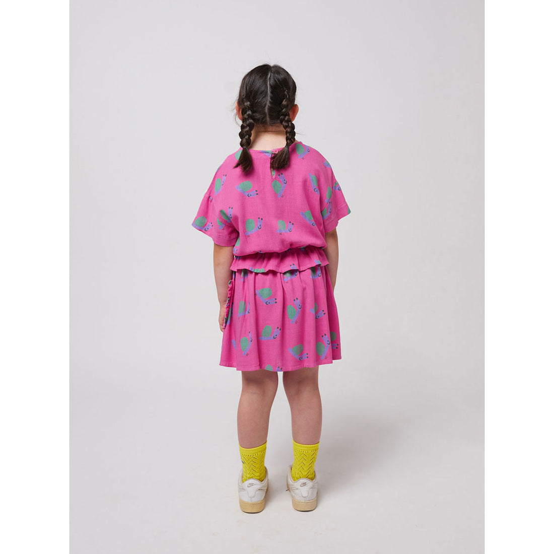 Bobo Choses Fuchsia Funny Snail All Over Blouse