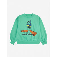 Bobo Choses Green A Day At The Beach Sweatshirt