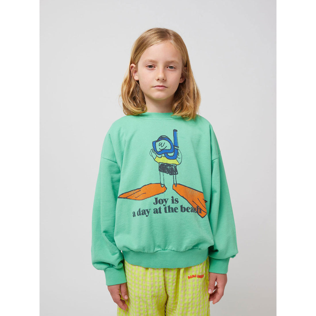 Bobo Choses Green A Day At The Beach Sweatshirt