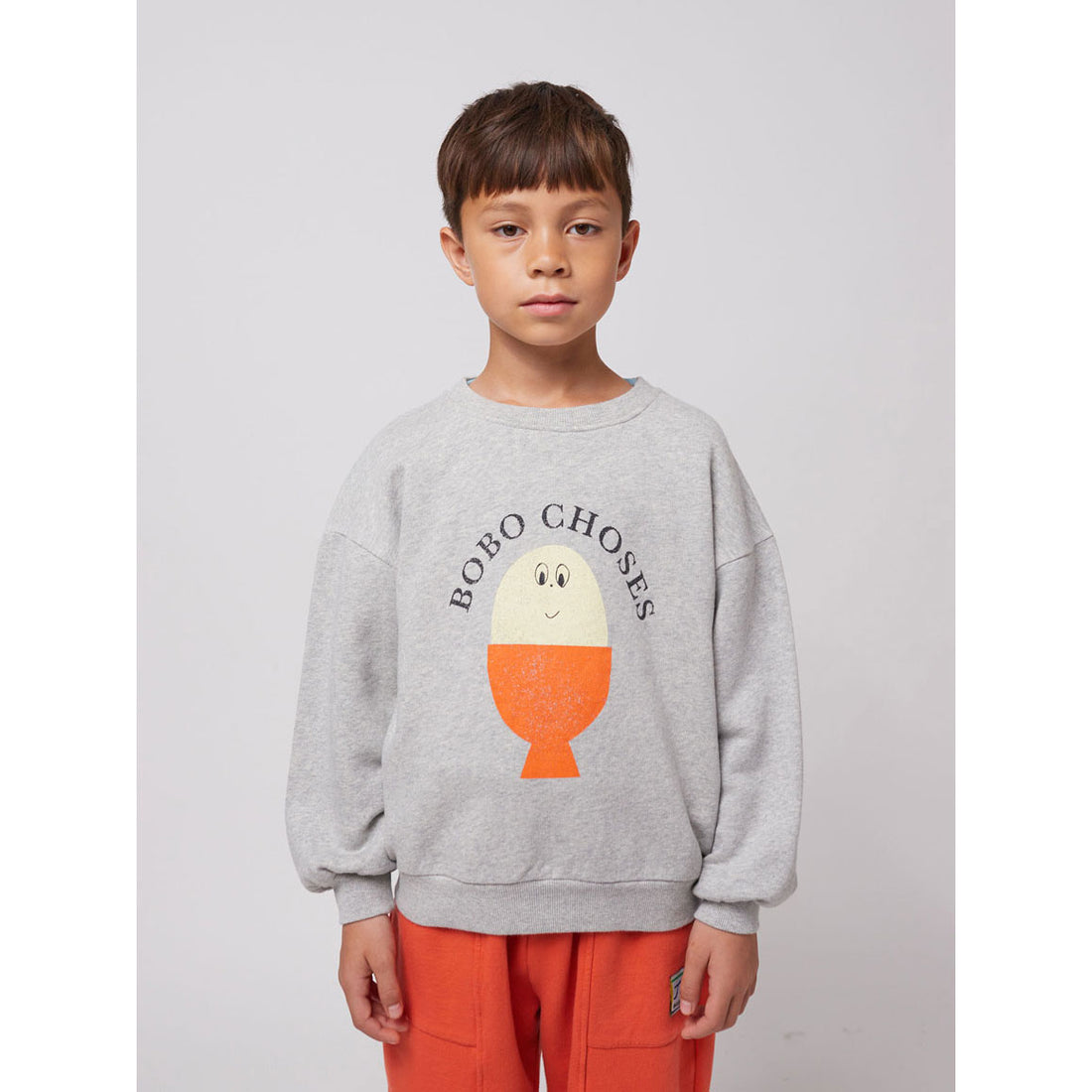 Bobo Choses Heather Grey Morning Egg Sweatshirt