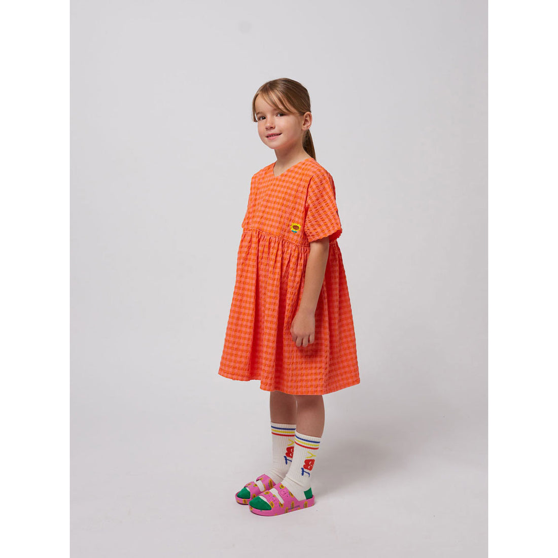 Bobo Choses Fuchsia Vichy Woven Dress