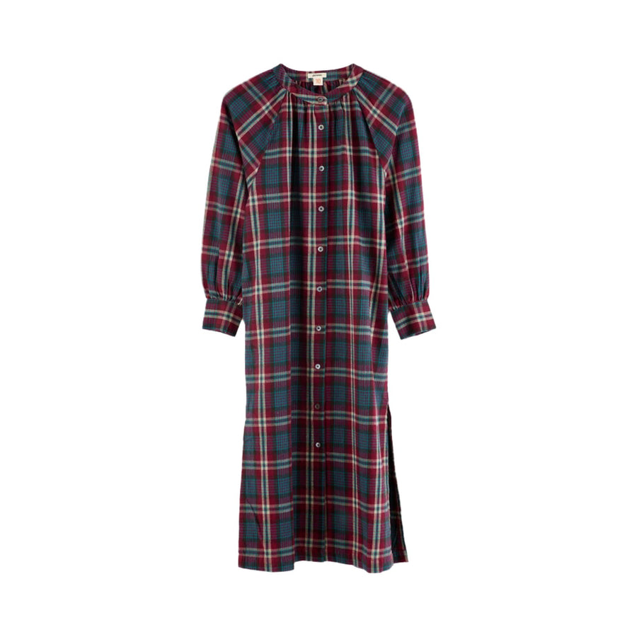 Bellerose Navy Check Hasta Dress