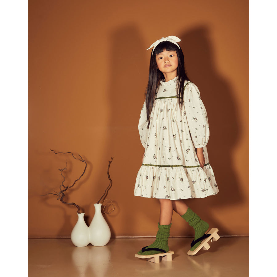 Cera Una Volta Cream Flower Ayame Dress