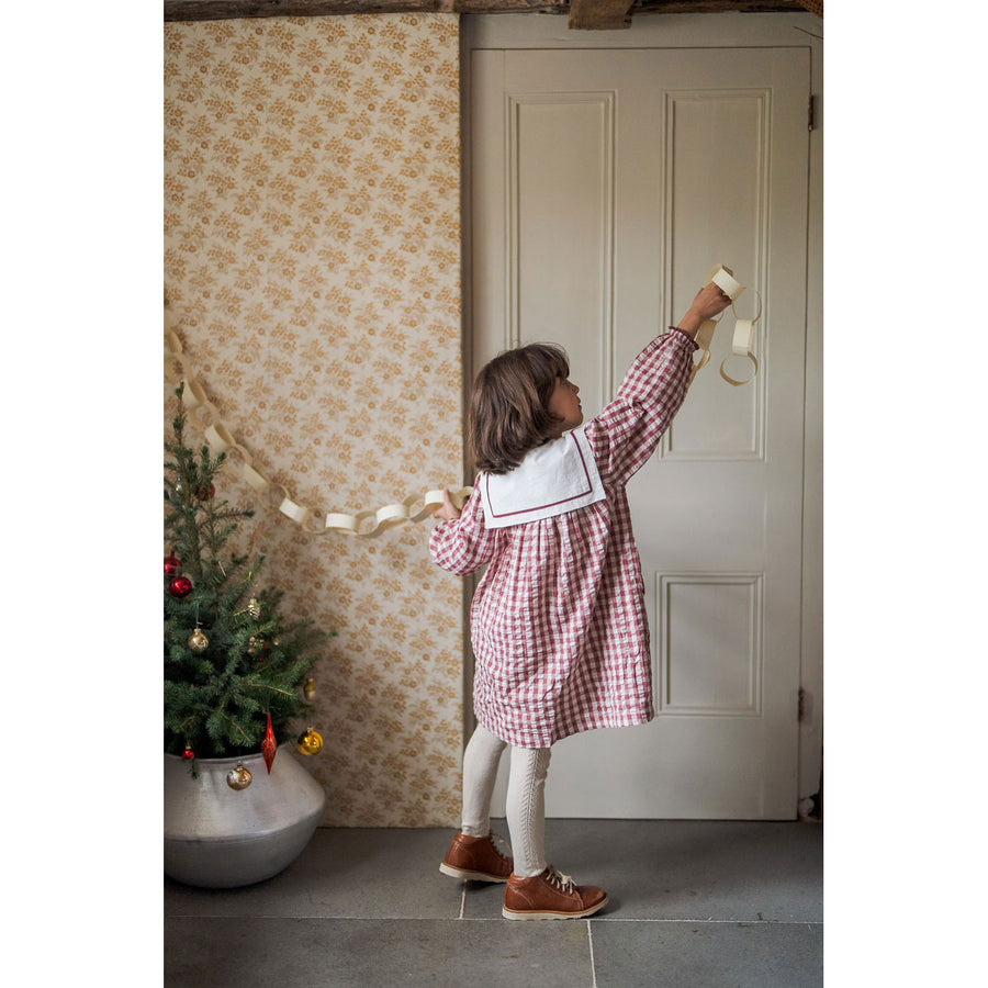 Little Cotton Clothes Seersucker Gingham Smocked Sabrina Dress