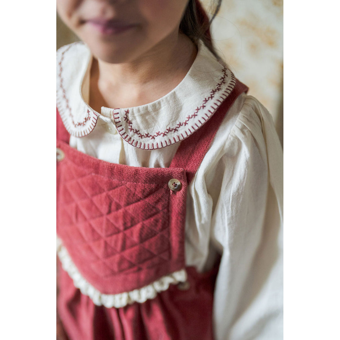 Little Cotton Clothes Apple Butter Velvet Veronica Dungarees