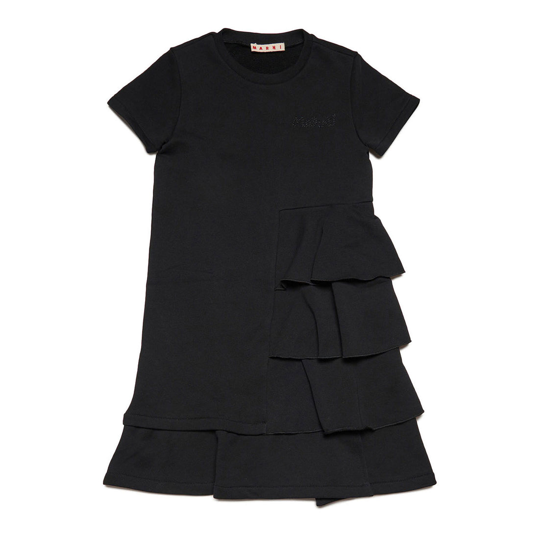 Marni Black Ruffle Sided Dress – Ladida