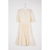 Indee Off White Midi Lace Prime Dress