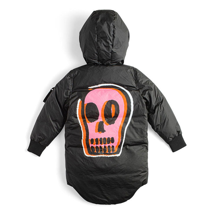 Nununu Black Dizzy Scull Parka Down Coat