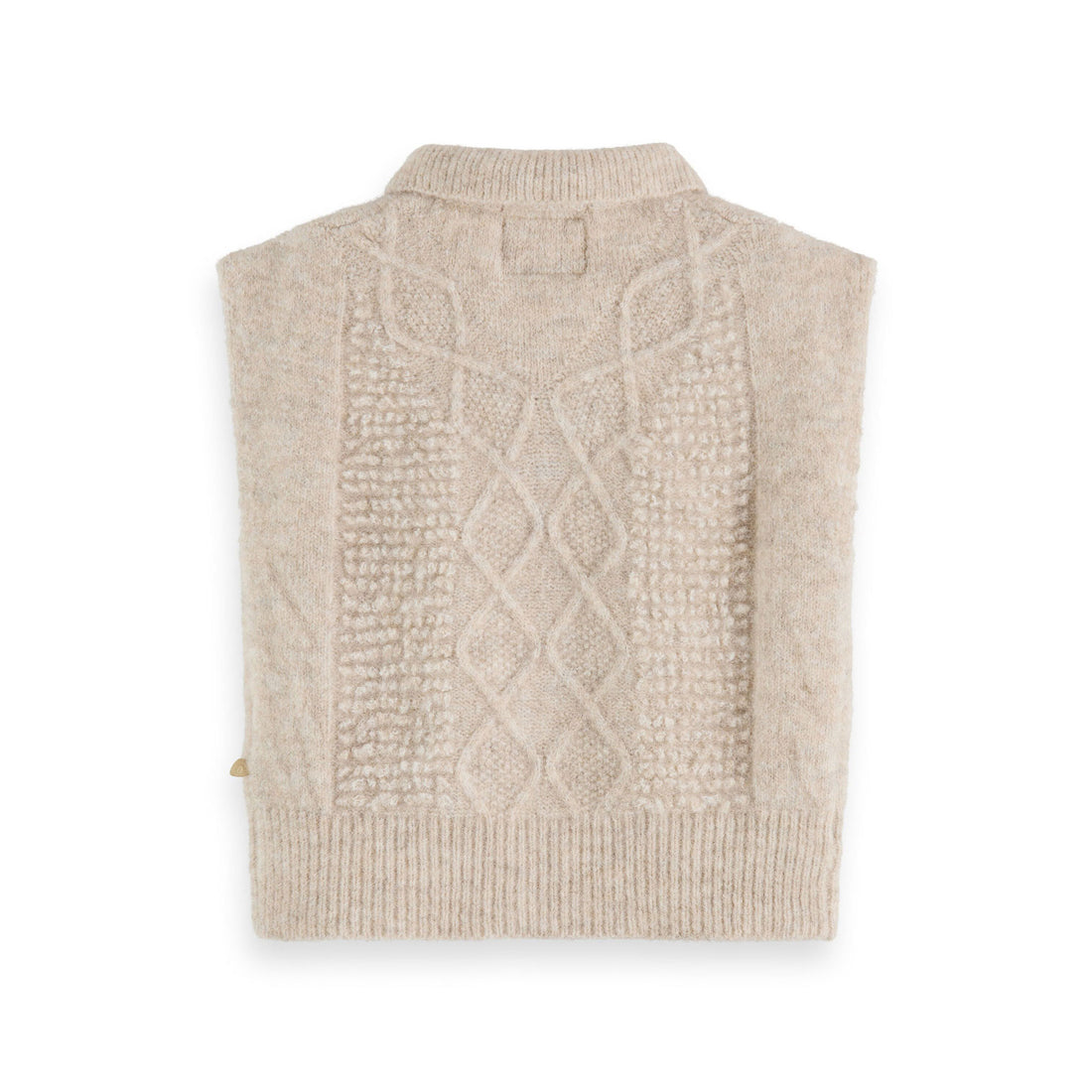 Scotch Shrunk Ecru Melange Knit Spencer