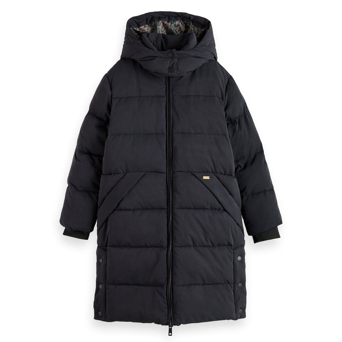 Scotch Shrunk Black Long Length Puffer Coat