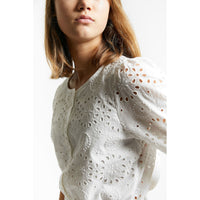 Indee Off White 3/4 Lace Poway Top